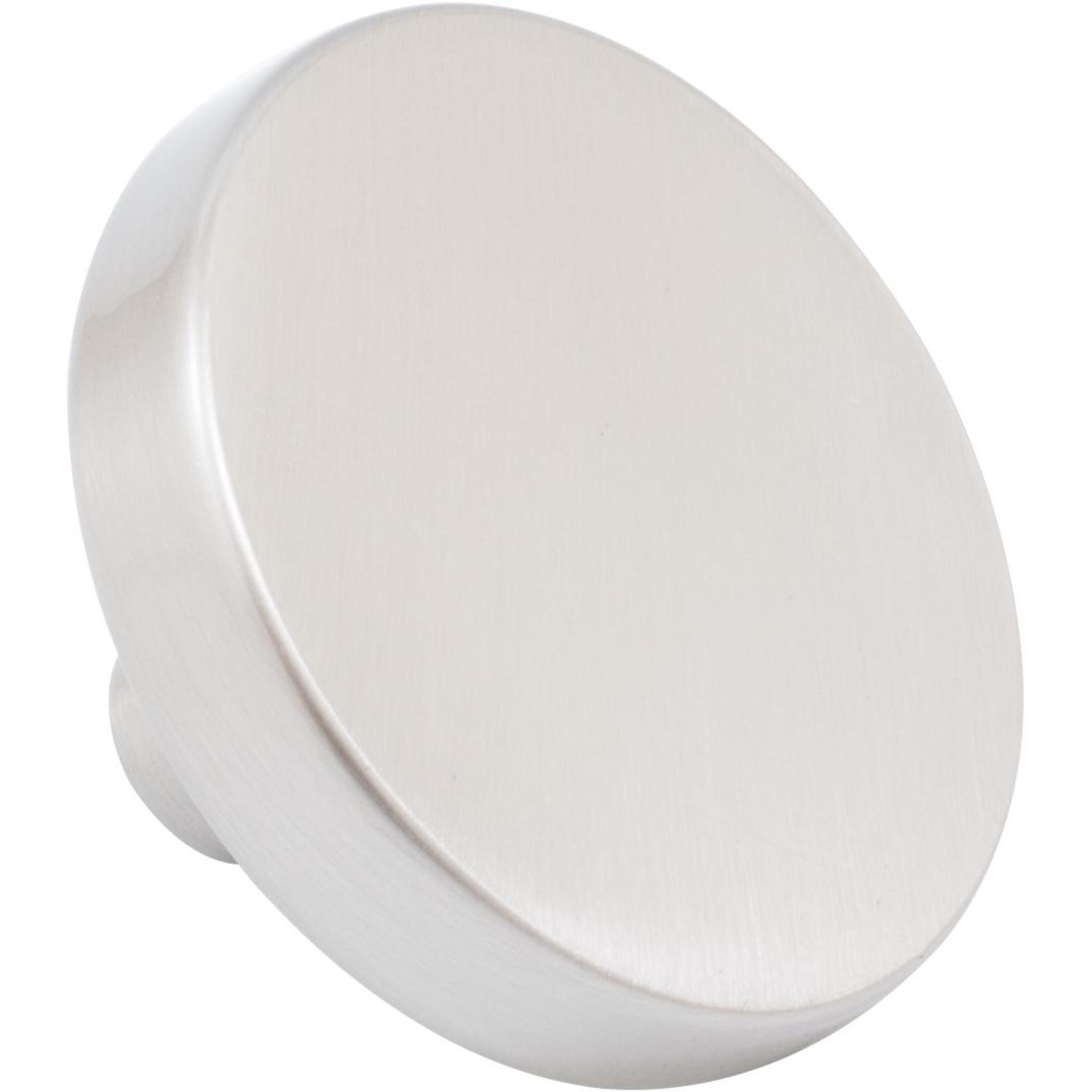 Contemporary Round Cabinet Knob, 1-1/2 Inches, Zinc Base Material