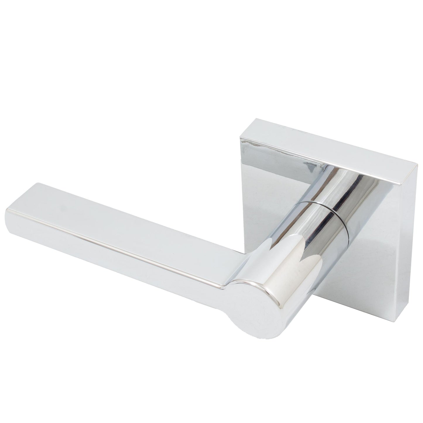 Stone Harbor Hardware Vienna Door Lever with Square Rosette, Privacy (Bed/Bath) Latch, Polished Chrome