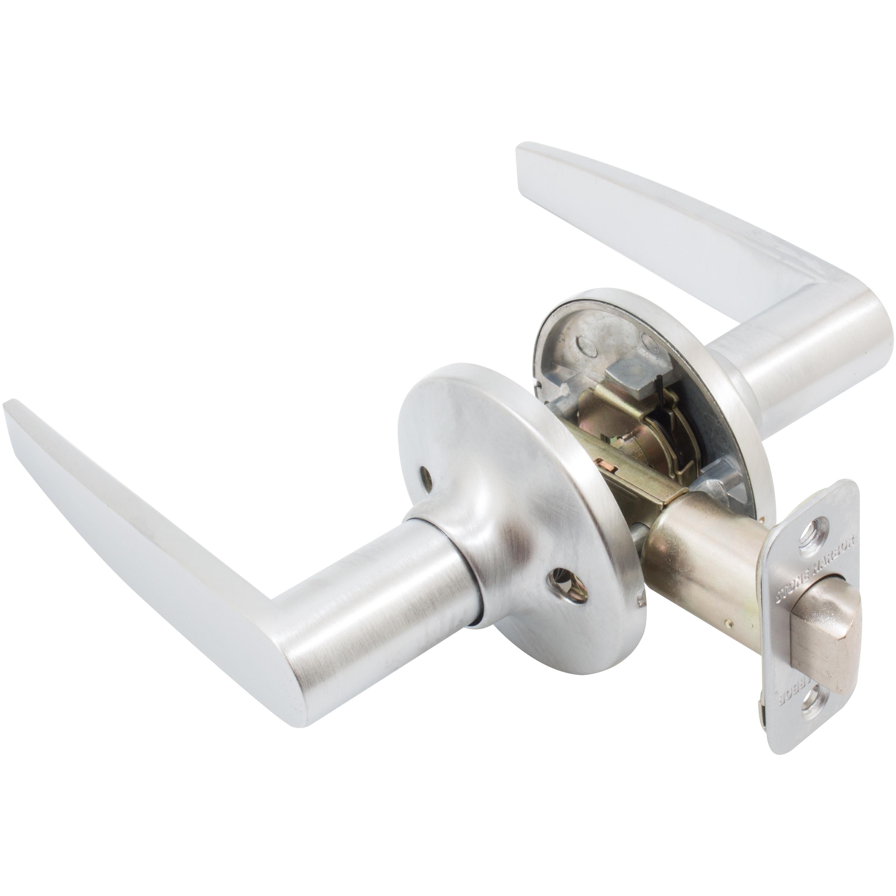 Stone Harbor Hardware Tucson Door Lever, Passage (Hall/Closet) Latch, Satin Chrome