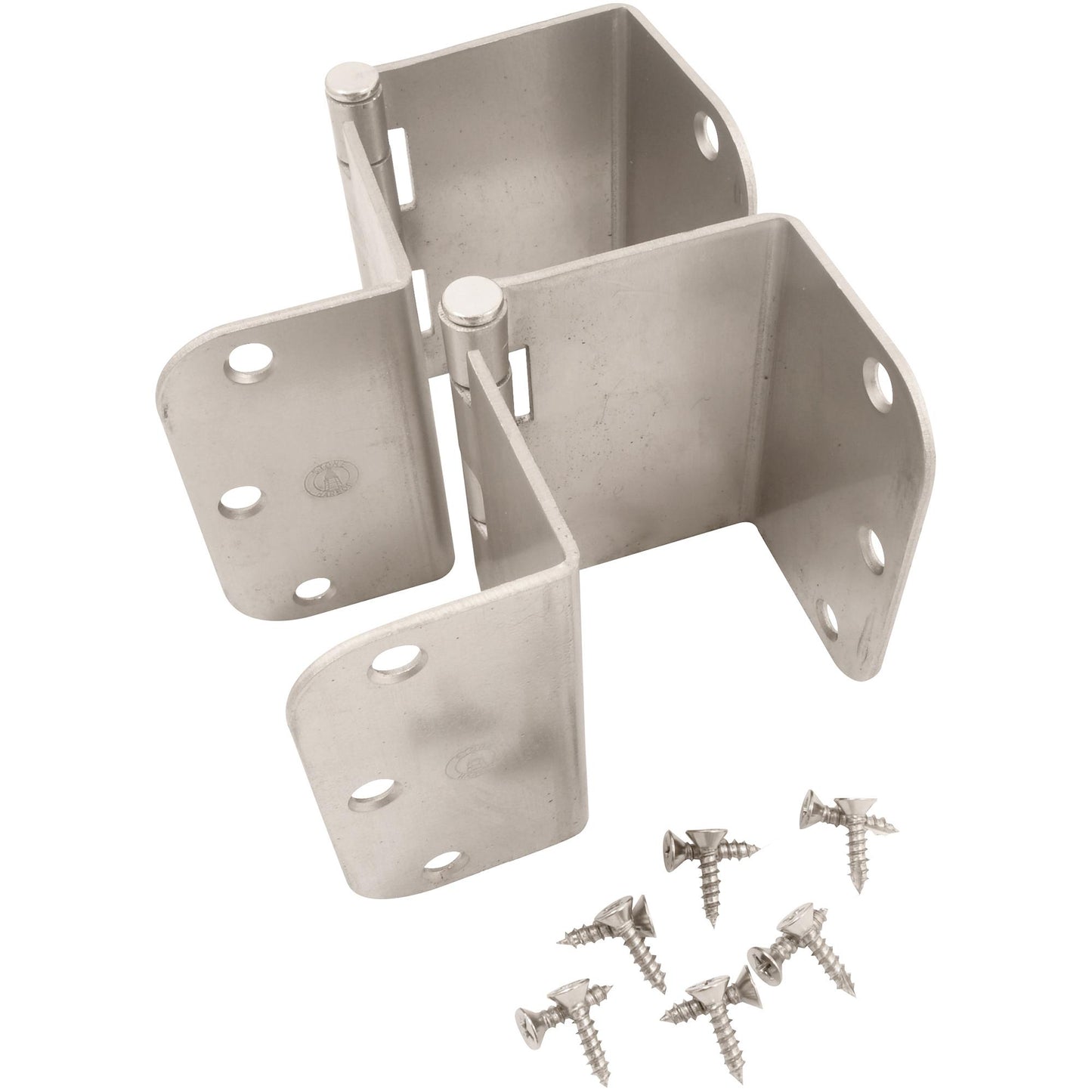 Stone Harbor Hardware Swing Clear Offset Hinge, 3-1/2 Inches, 5/8" Radius Corner, Fits Doors 1-3/8" to 1-3/4" Thick, 2-Pack, Satin Nickel