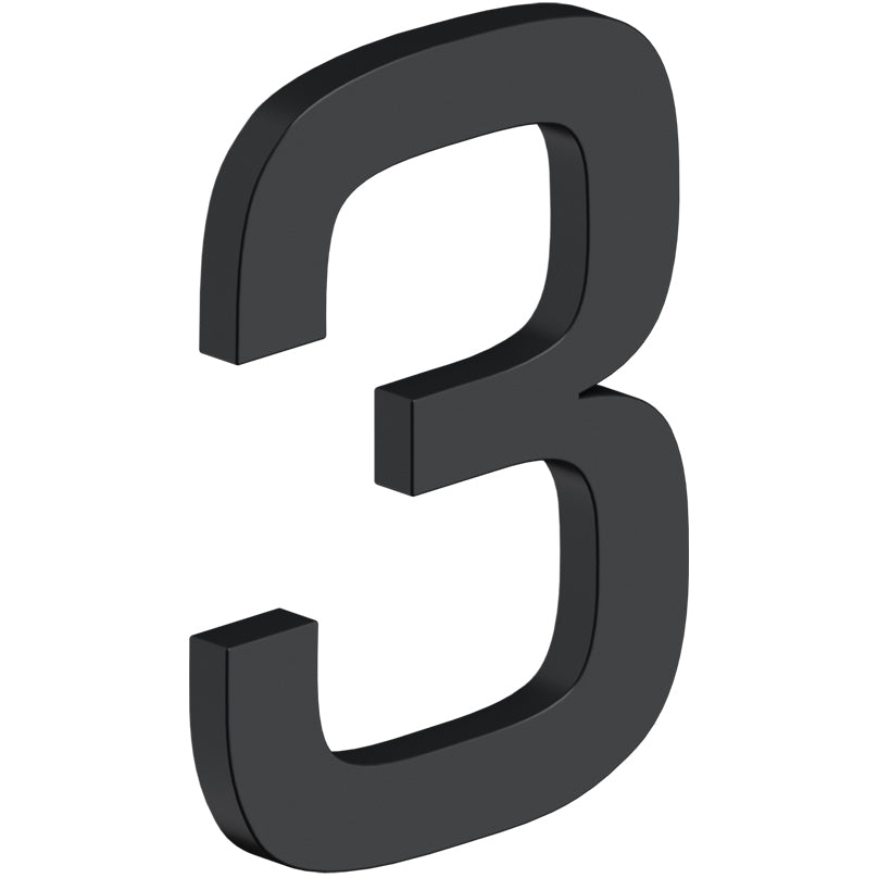 House Number 3 with Risers (E Series) - Matte Black