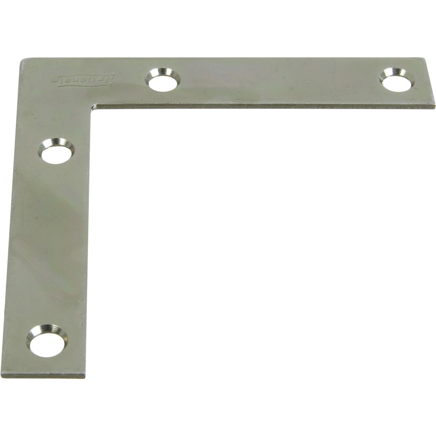 117BC 3-1/2" x 5/8" Flat Corner Plate - Zinc Plated