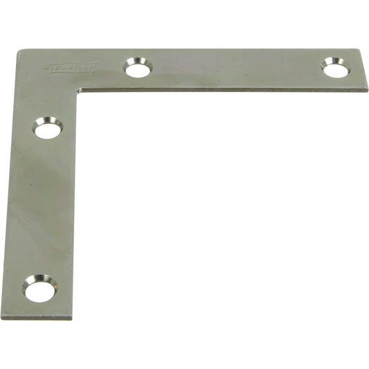 117BC 3-1/2" x 5/8" Flat Corner Plate - Zinc Plated