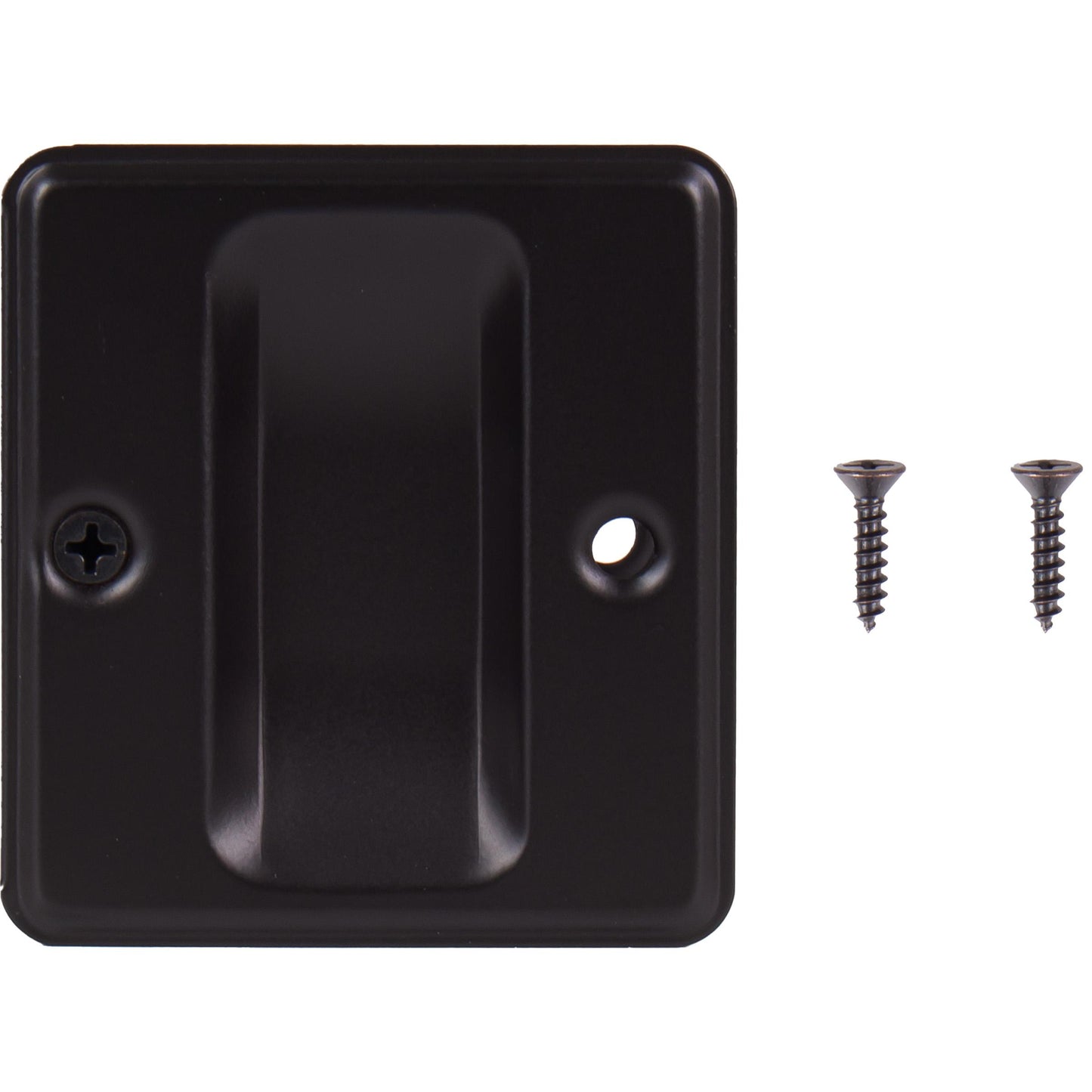 Stone Harbor Hardware Square Pocket Door Lock, Passage Function, Oil-Rubbed Bronze