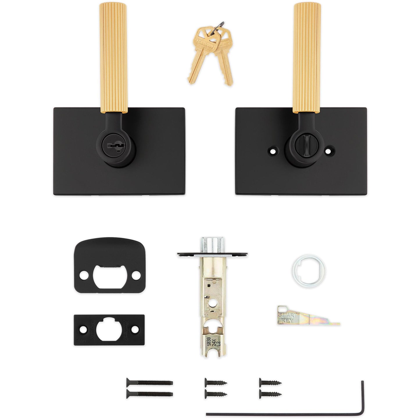 740MAL RCT 514/4 SMT 6AL RCS K3 Mirada Entry - Matte Black with Satin Brass