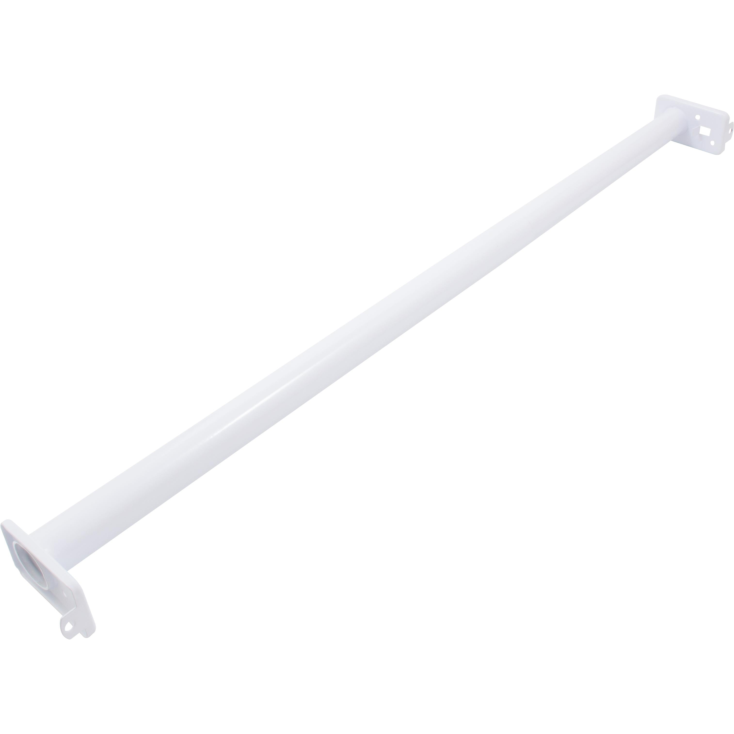 Stone Harbor Hardware Adjustable Closet Rod, Adjusts from 18" to 30", White