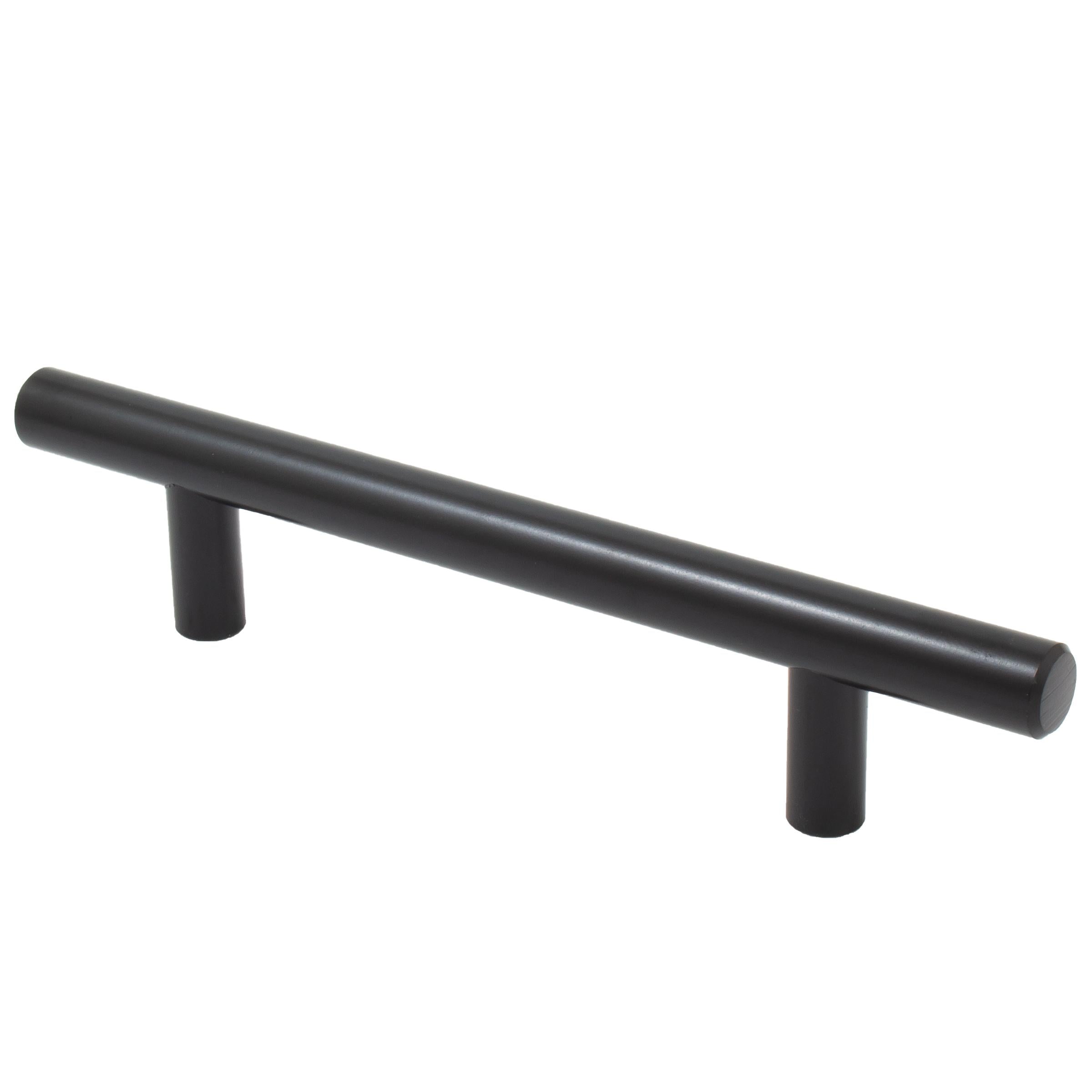 Stone Harbor Hardware Bar Cabinet Pull, 96 Millimeters, 156mm Overall Length, Matte Black