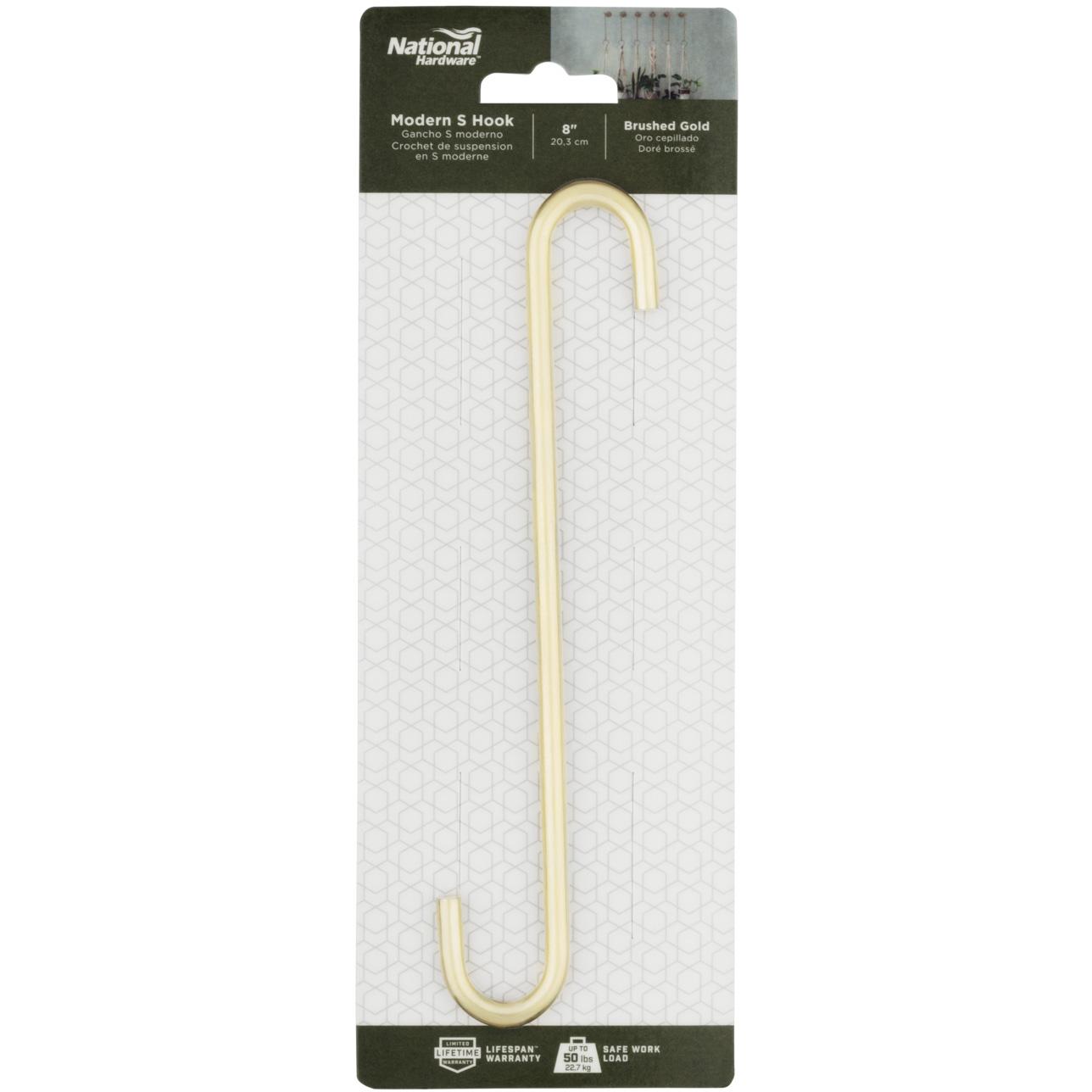 V2649 Large Modern S Hook - Brushed Gold