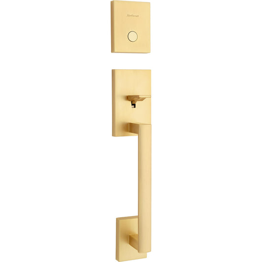 819SCE 4 LIP San Clemente Dummy Handleset for 973 Trims - Satin Brass