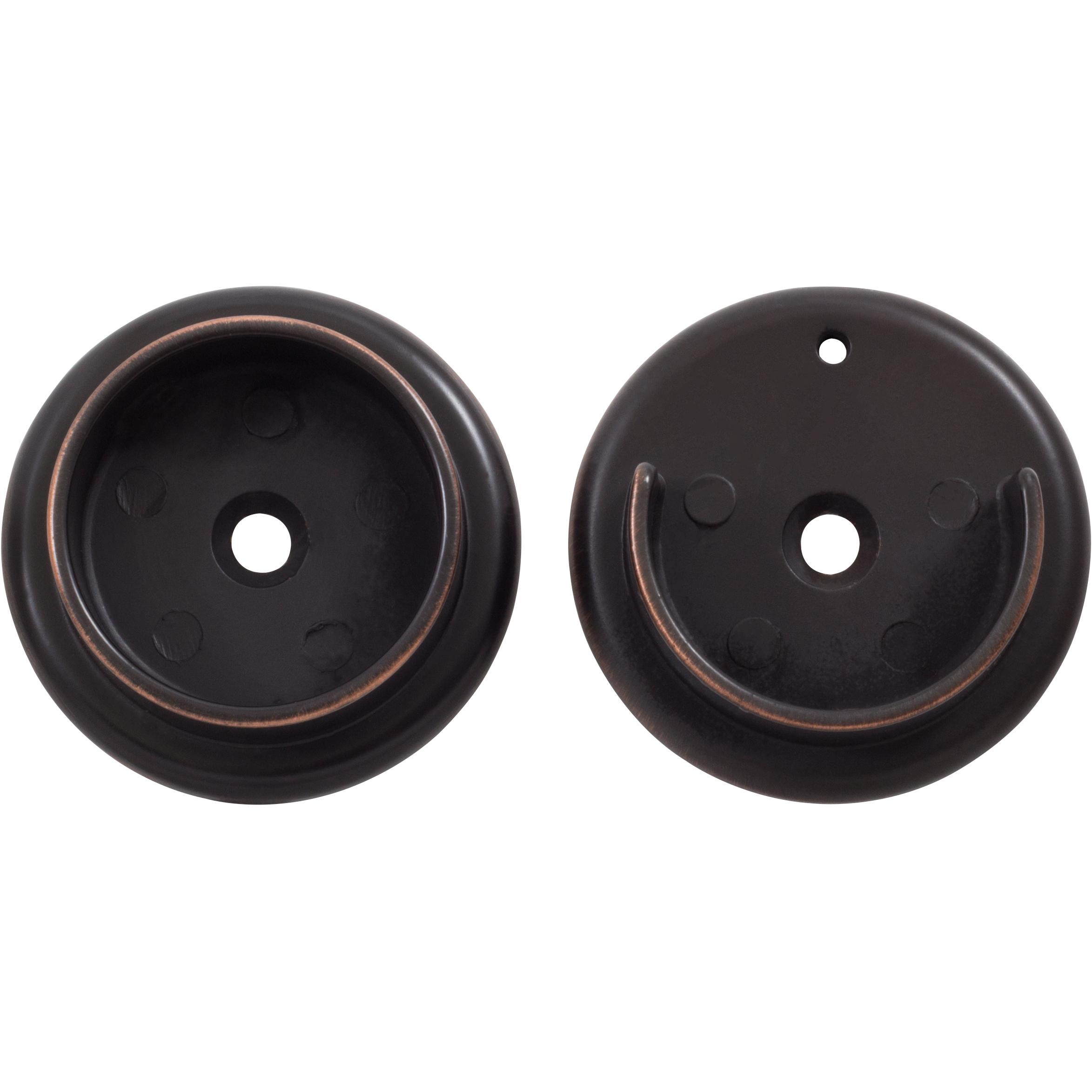 Stone Harbor Hardware Heavy-Duty Metal Pole Sockets, Fits Poles up to 1-3/8" Diameter, Dark Bronze