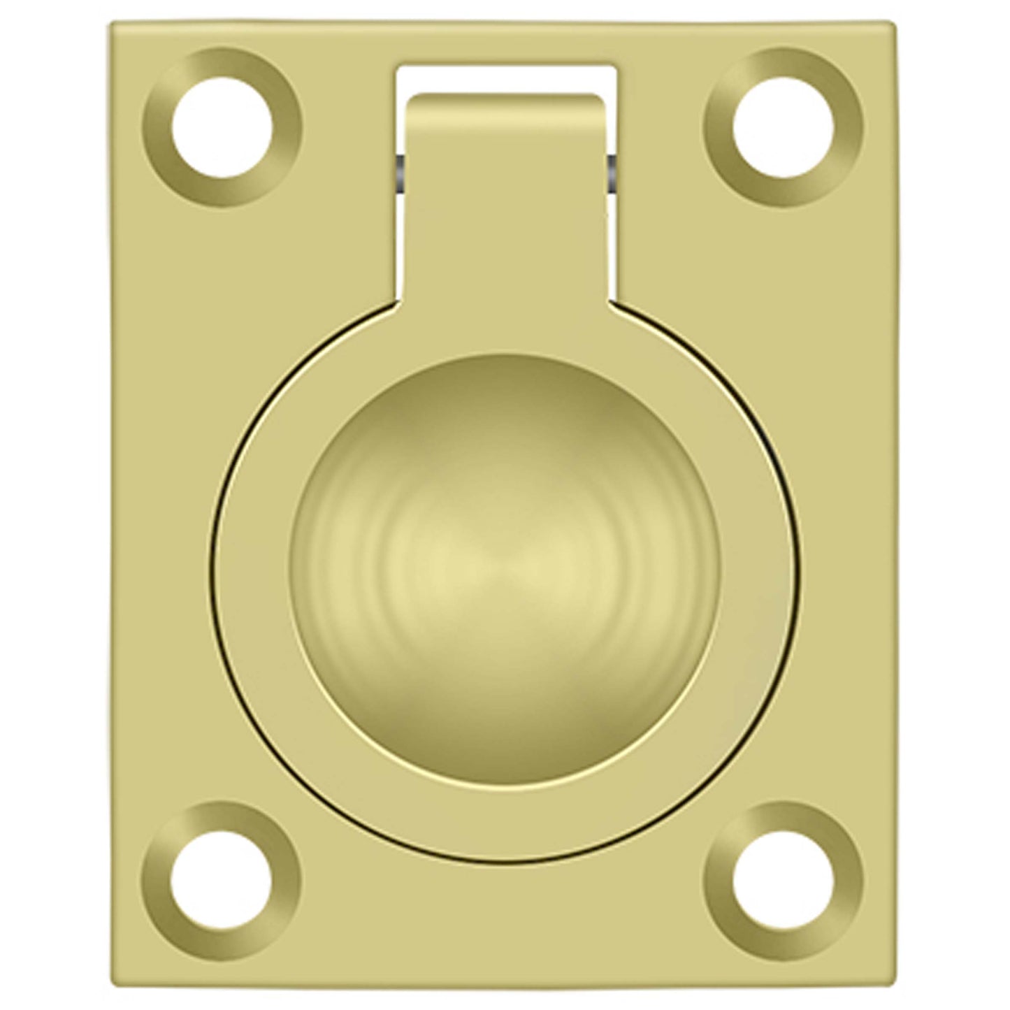 Deltana FRP175U3 1 3/4-Inch x 1 3/8-Inch Solid Brass Flush Ring Pull