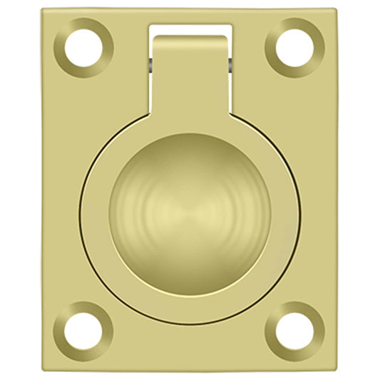 Deltana FRP175U3 1 3/4-Inch x 1 3/8-Inch Solid Brass Flush Ring Pull
