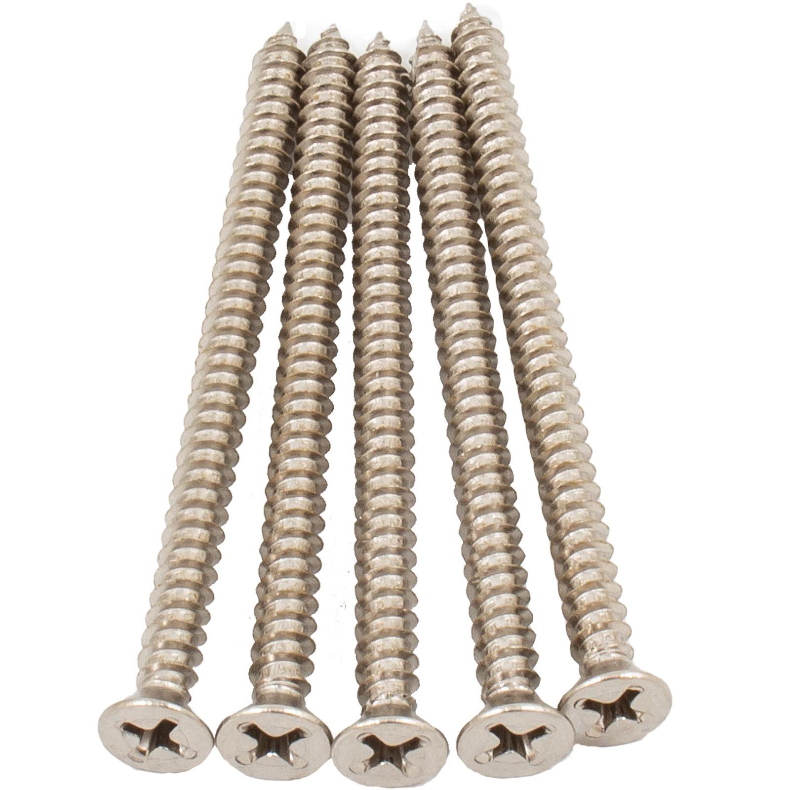 Stone Harbor Hardware Door Hinge Screws, #9 x 2-3/4", 100-Pack, Satin Nickel
