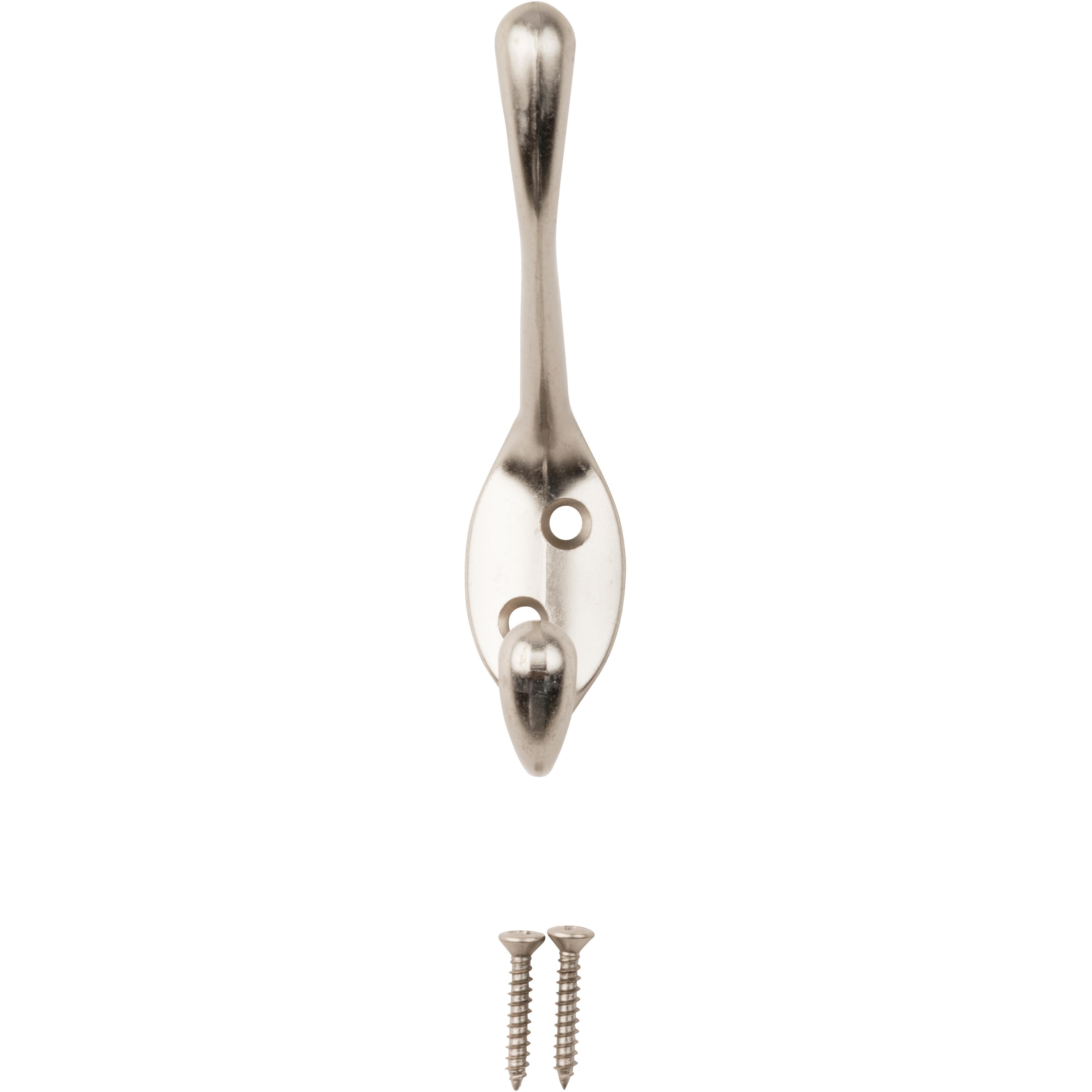 V167 Heavy Duty Garment Hook - Satin Nickel