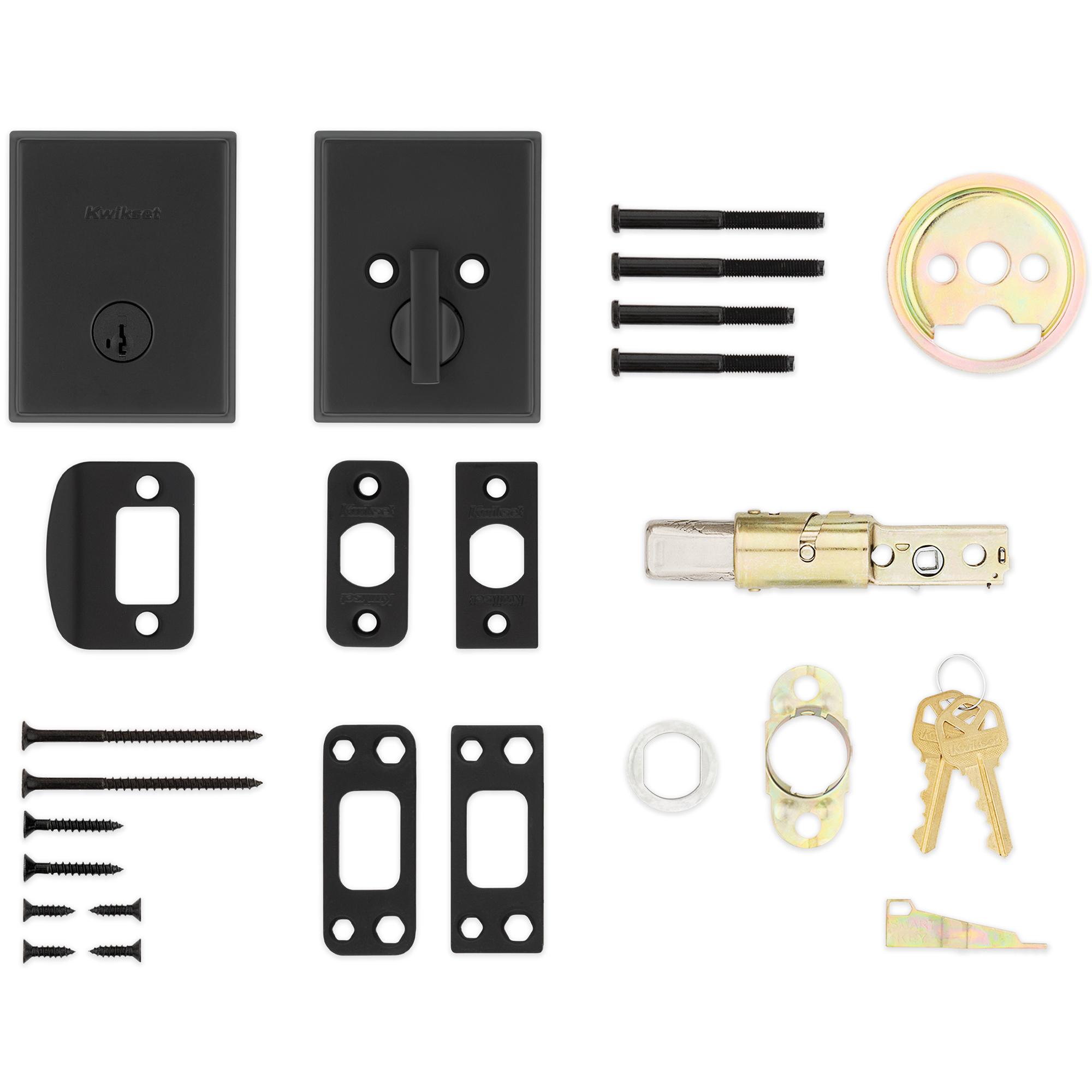 258 TRCT 514 SMT 6AL STRKP K3 Crosstown 1-Cyl Deadbolt - Matte Black