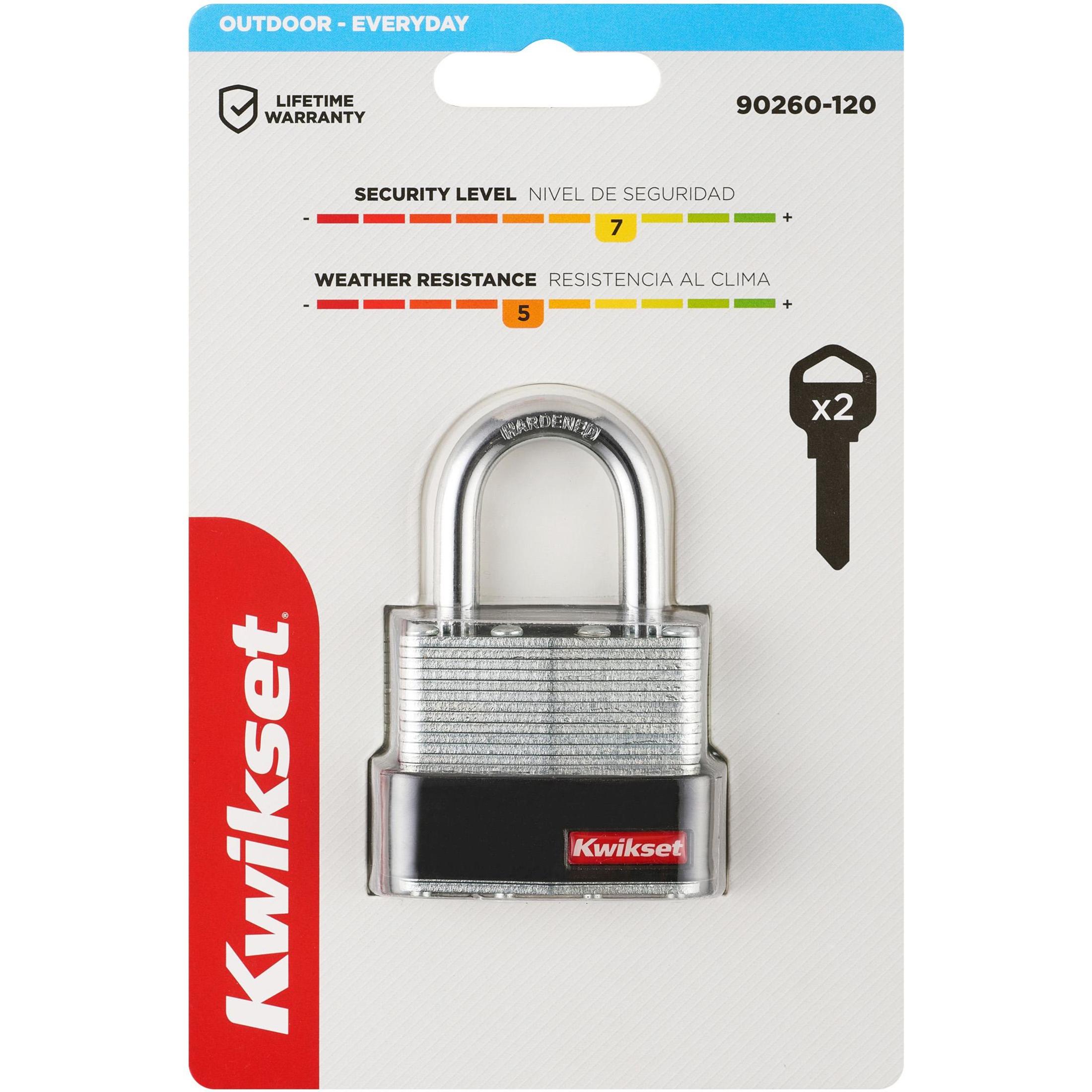 Kwikset 1-3/4" Laminated Padlock with 1-1/16" Shackle