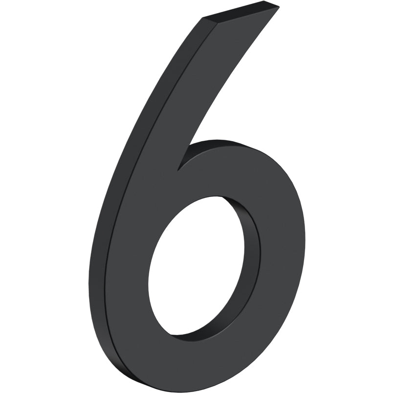 House Number 6 with Risers (B Series) - Matte Black