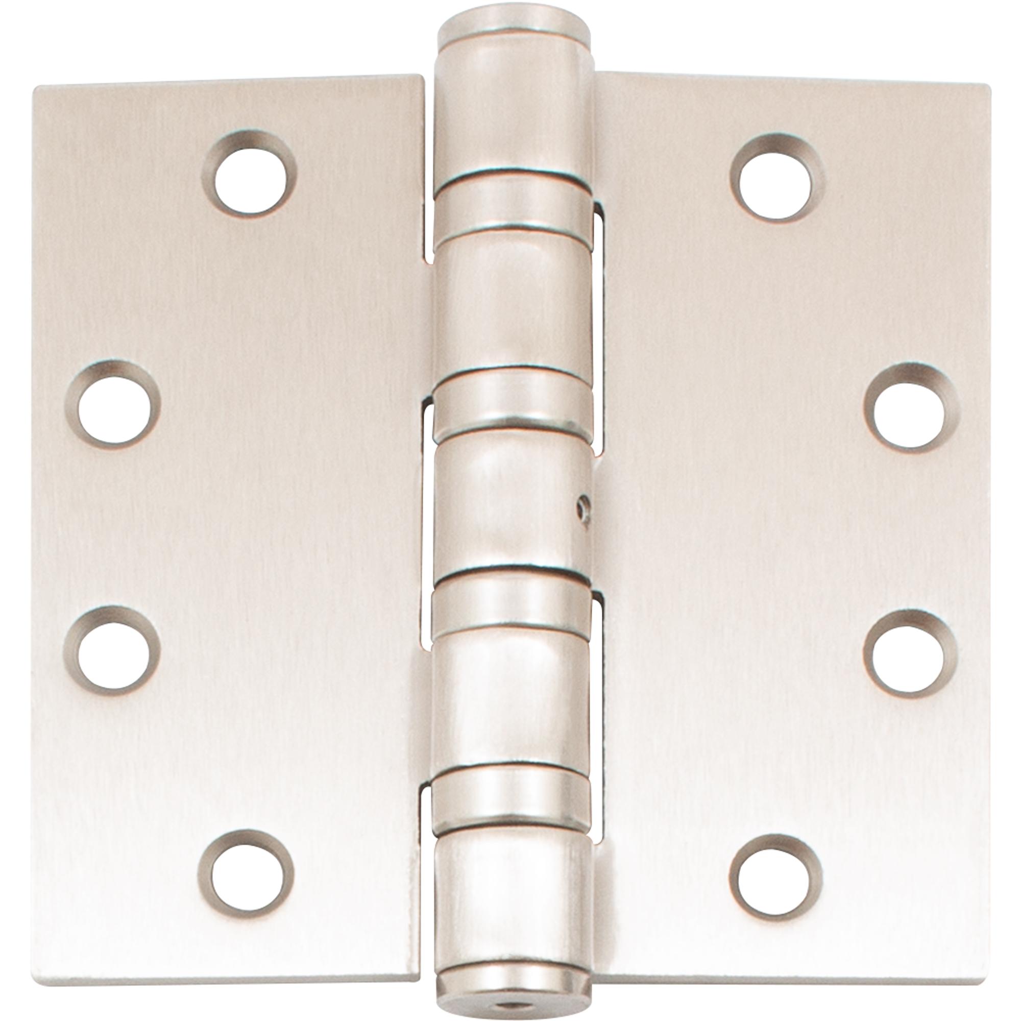 Heavy-Duty Commercial Grade Ball Bearing Hinge, Non-Removable Hinge, 4-1/2 Inches, Square Corner, .180 Gauge