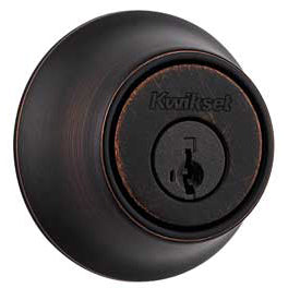 Kwikset 660 Single Cylinder Deadbolt featuring SmartKey Security in Venetian Bronze