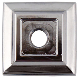 Stone Harbor Hardware Contemporary Square Backplate, 7/8" x 7/8", 2-Pack, Polished Chrome
