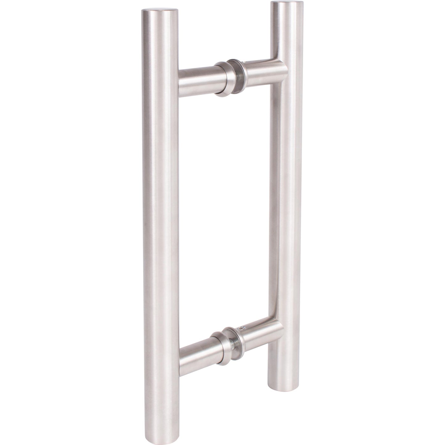 Stone Harbor Hardware Sliding Door Double-Sided Round Bar Pull Set, 12 Inches, Satin Stainless Steel