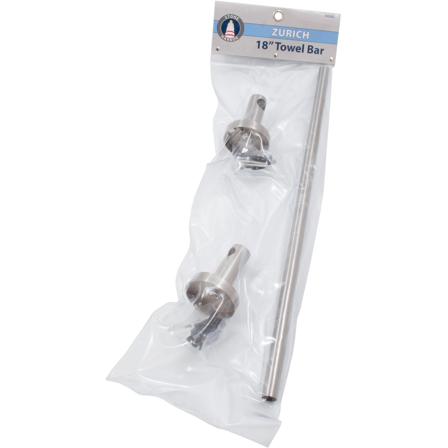 Stone Harbor Hardware Zurich Towel Bar, 18 Inches, Satin Nickel