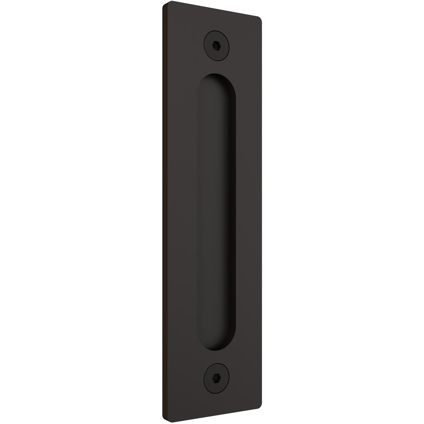Stone Harbor Hardware Sliding Door Flat Pull with Round Opening, 8-1/2 Inches, Matte Black