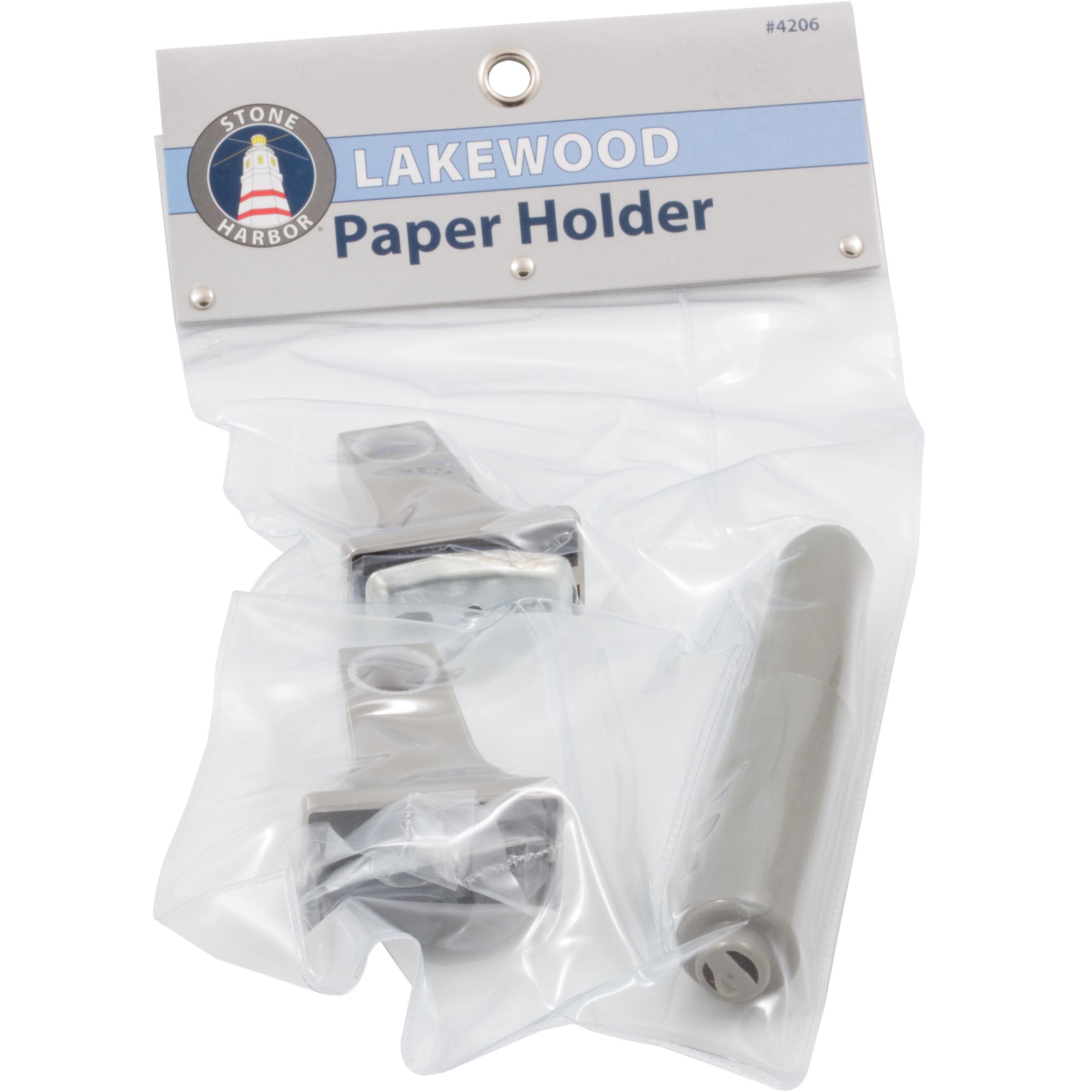 Stone Harbor Hardware Lakewood Paper Holder, Satin Nickel