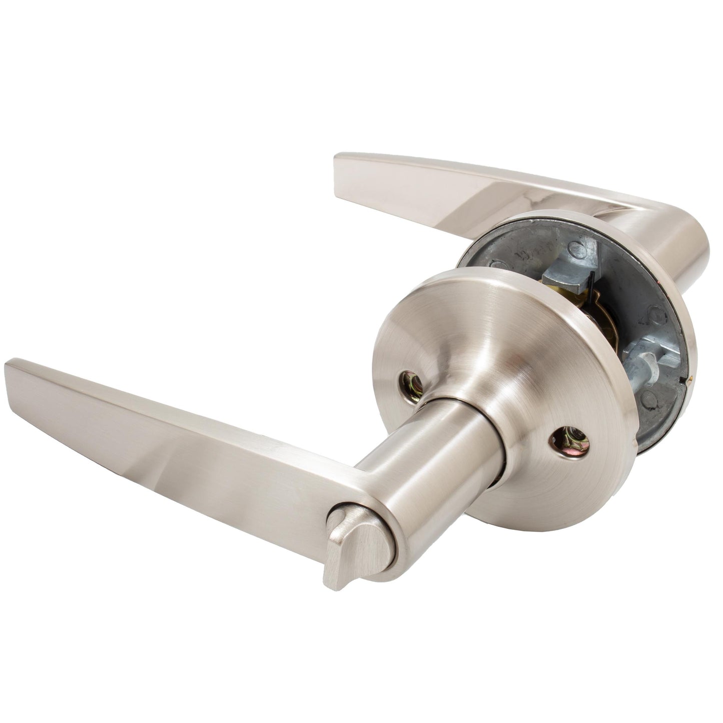 Stone Harbor Hardware Tucson Door Lever, Entry Latch, KW Keyway, Satin Nickel