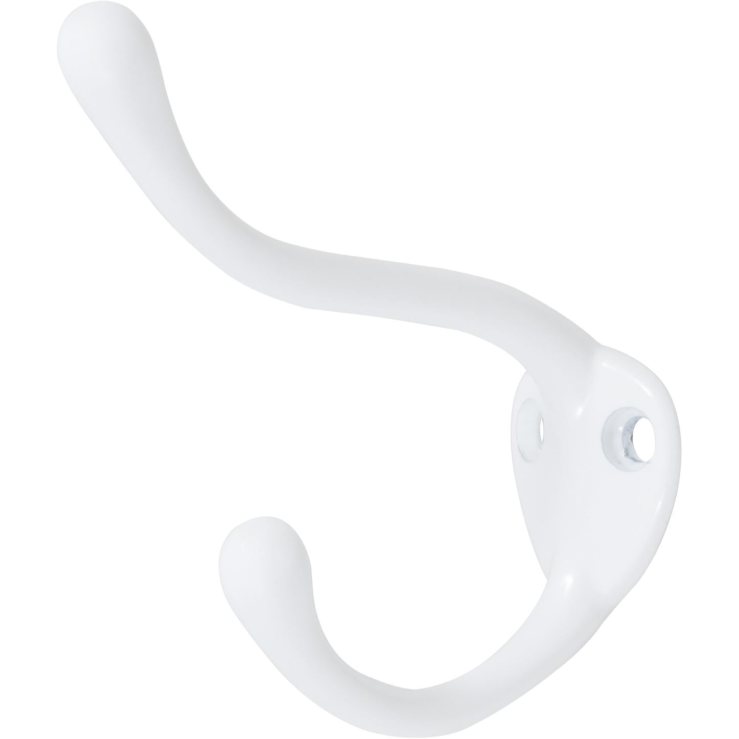 Stone Harbor Hardware Coat & Hat Hook, 3-1/2" High, 2-1/4" Projection, White