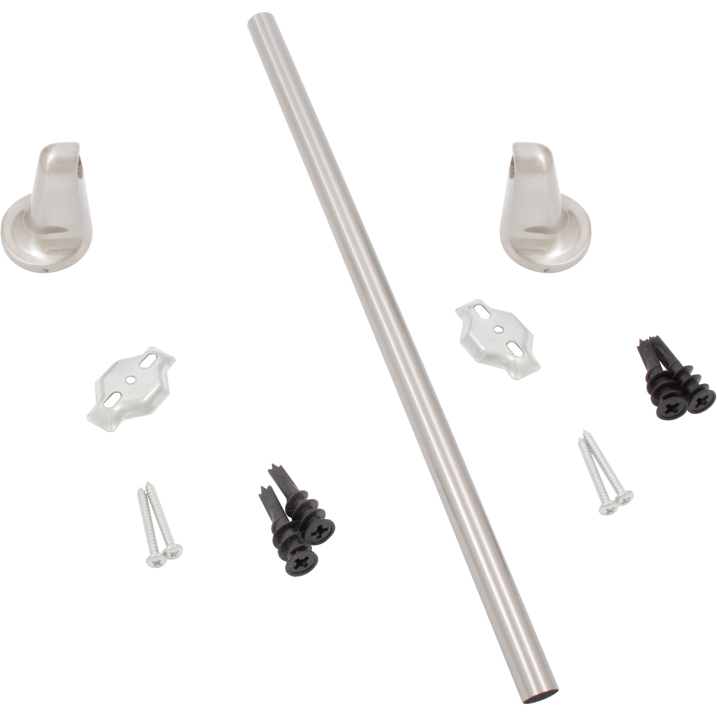 Stone Harbor Hardware Harbor Mist Towel Bar, 18 Inches, Satin Nickel