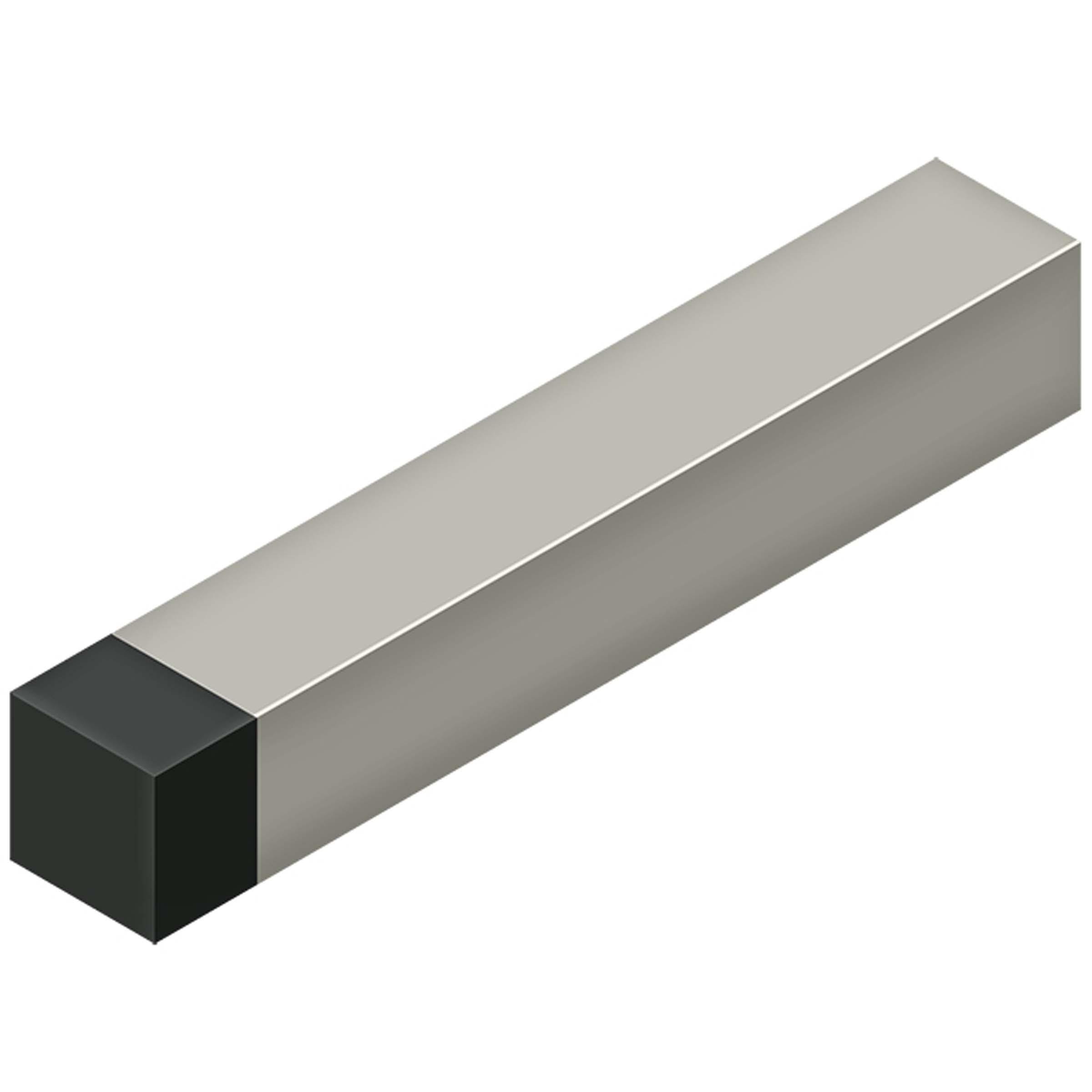 Deltana 4" MODERN BASEBOARD BUMPER, SOLID BRASS (Square, Brushed Nickel)