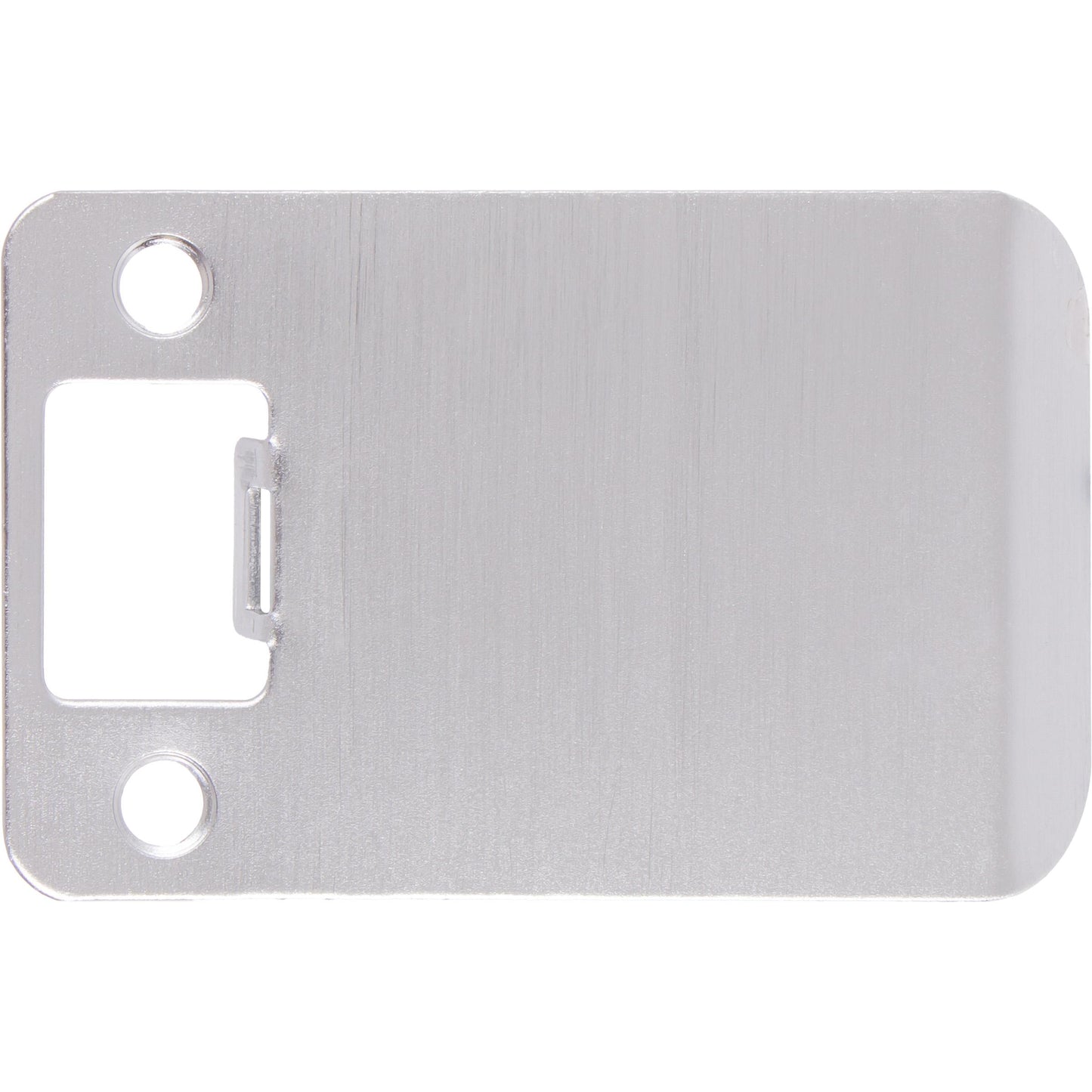 Stone Harbor Hardware Round Corner Extended Lip Strike Plate, 2-1/4" x 3", (3-1/2" Overall Length), Satin Chrome