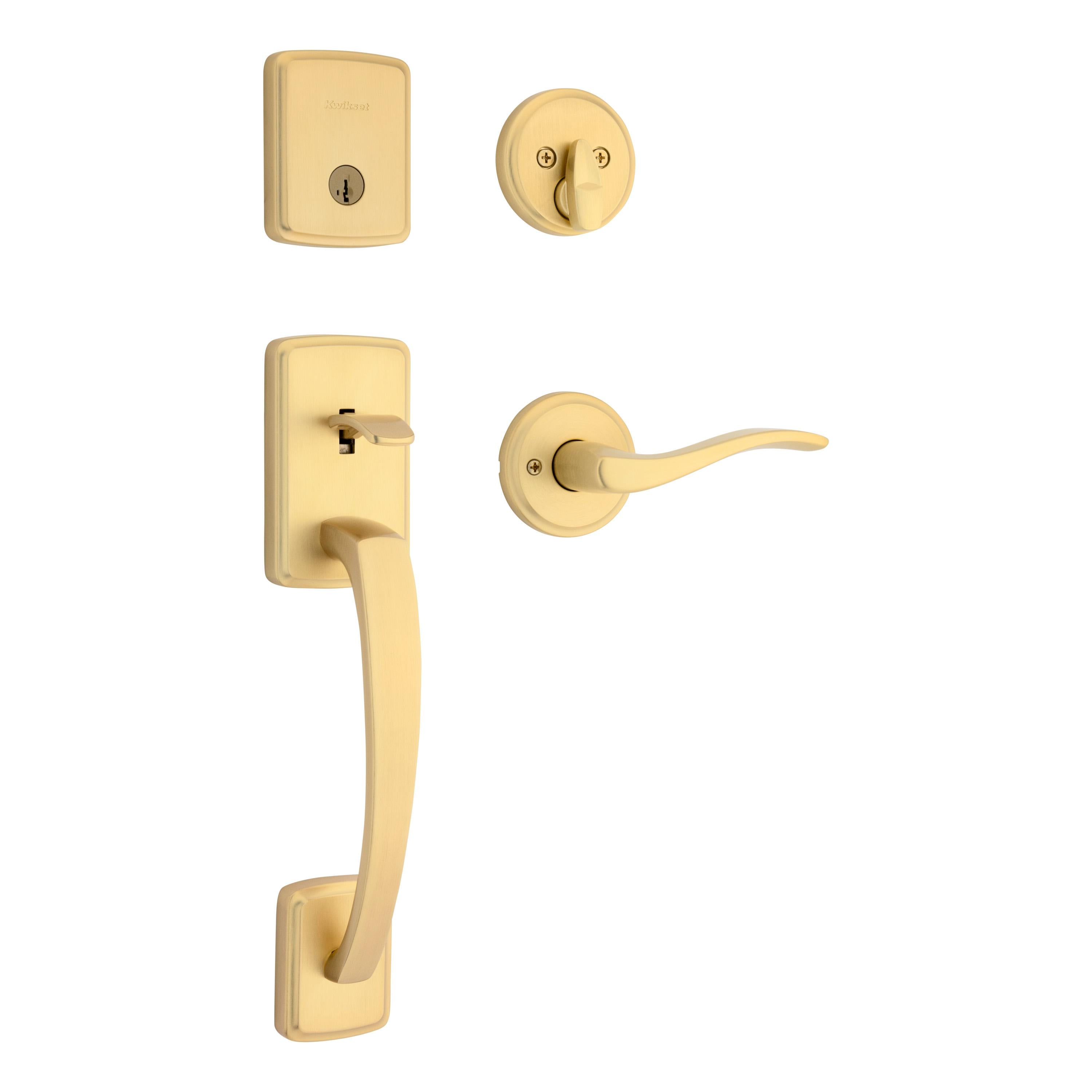 818BFHXSEL 4 SMT CP Brentford Handleset with Sedona - Satin Brass