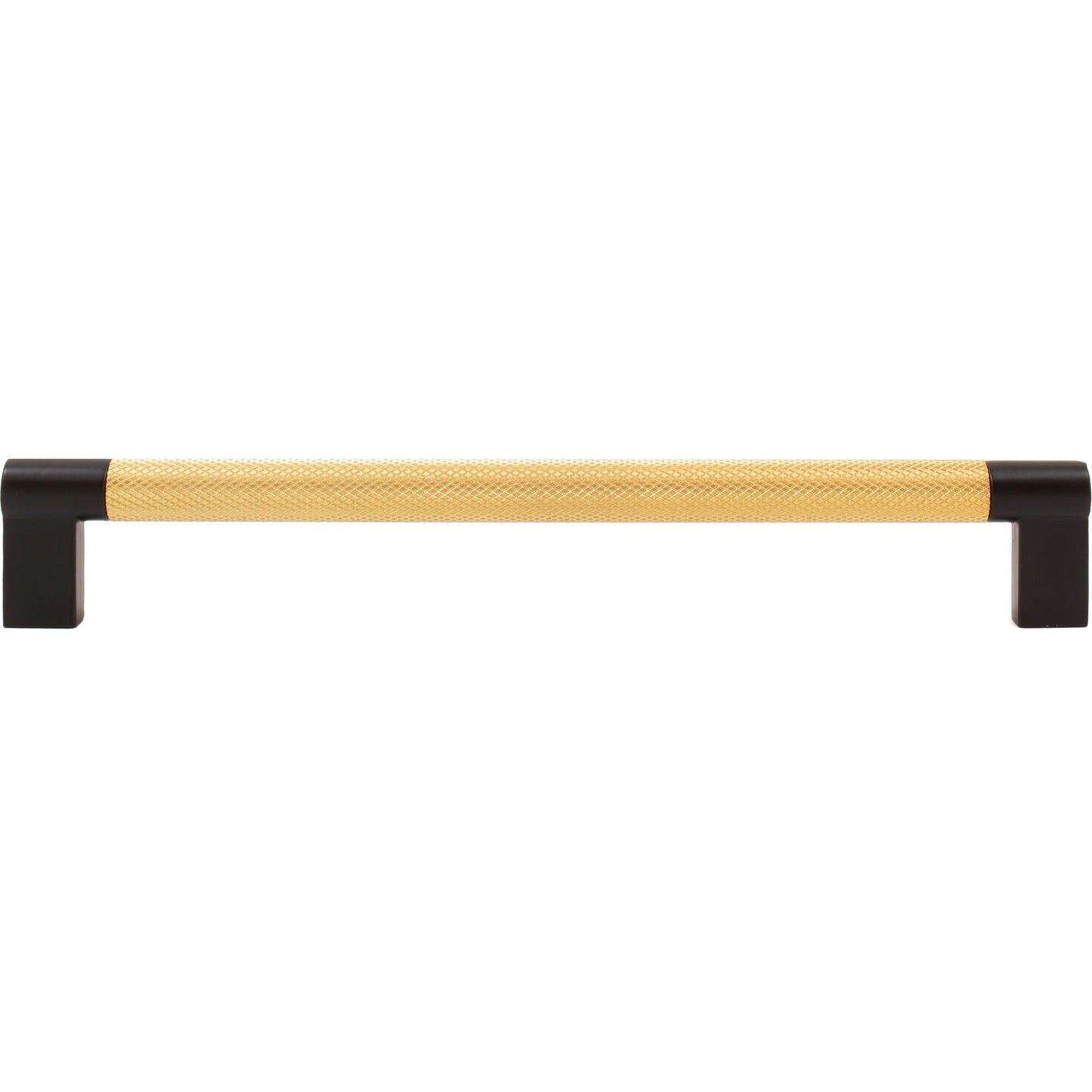 Stone Harbor Hardware Urban Cabinet Pull, 192 Millimeters, Satin Brass with Matte Black Ends