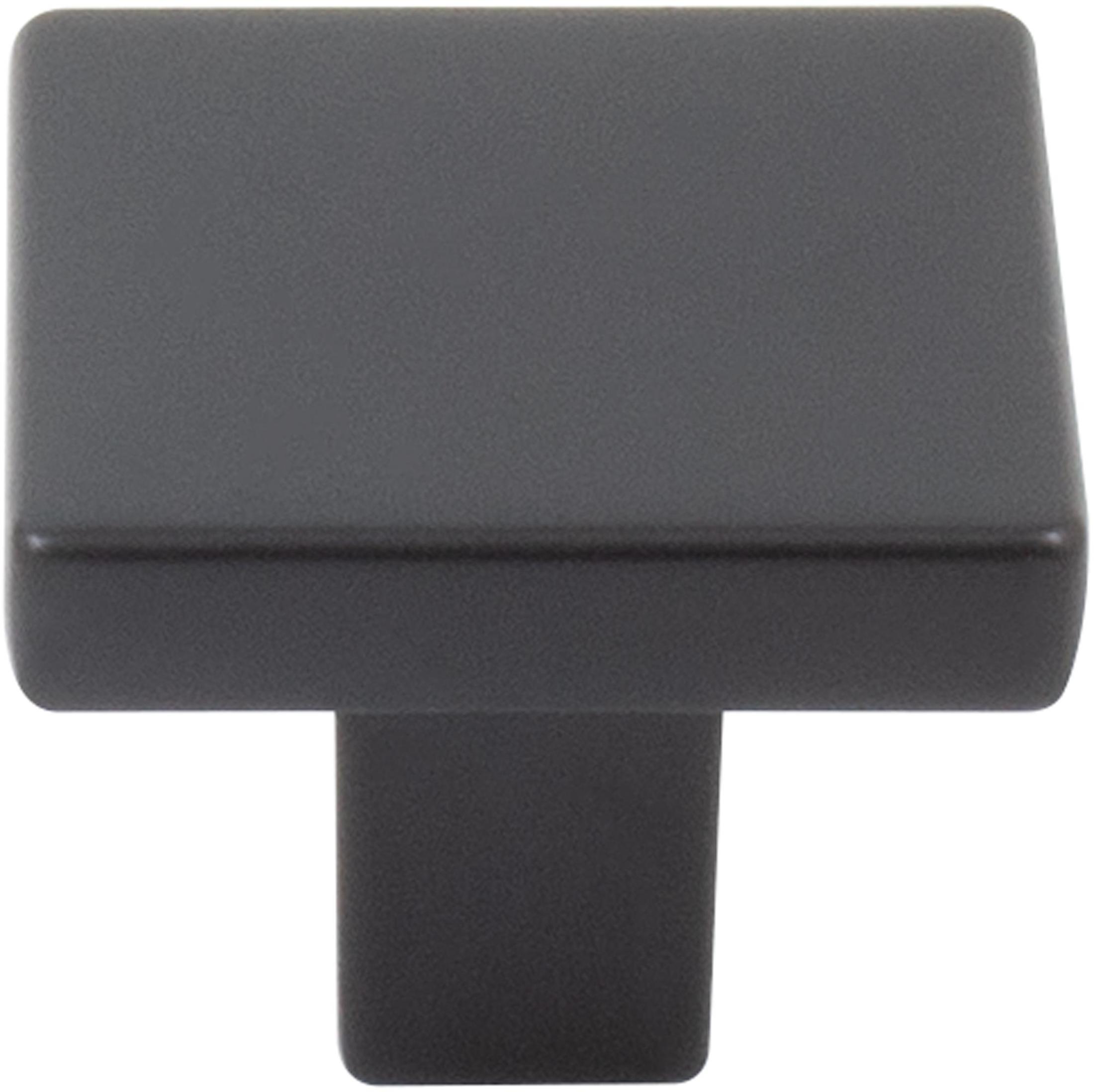Contemporary Square Cabinet Knob, 1-1/8 Inches, Zinc Base Material