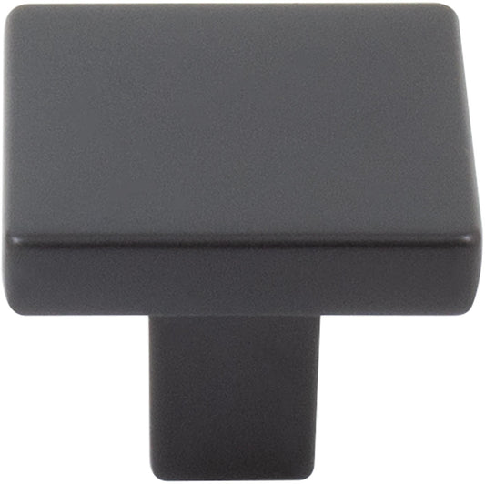 Stone Harbor Hardware Contemporary Square Cabinet Knob, 1-1/8 Inches, Zinc Base Material, Matte Black