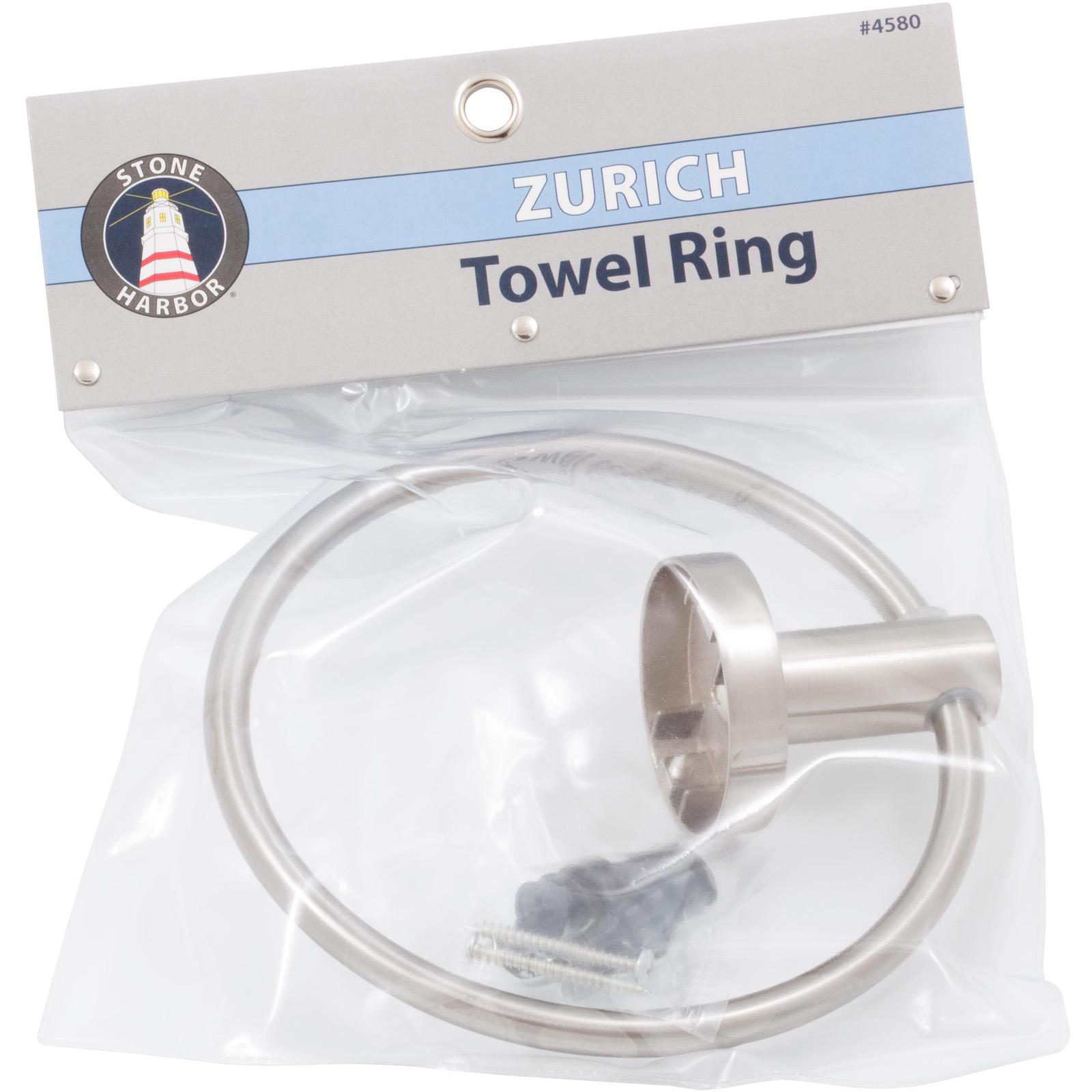 Stone Harbor Hardware Zurich Towel Ring, Satin Nickel