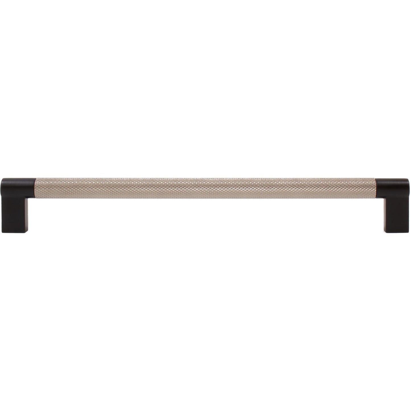 Stone Harbor Hardware Urban Cabinet Pull, 224 Millimeters, Satin Nickel with Matte Black Ends