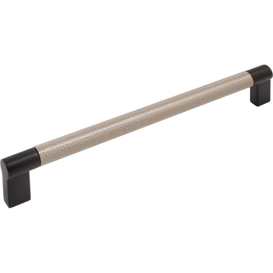 Stone Harbor Hardware Urban Cabinet Pull, 192 Millimeters, Satin Nickel with Matte Black Ends