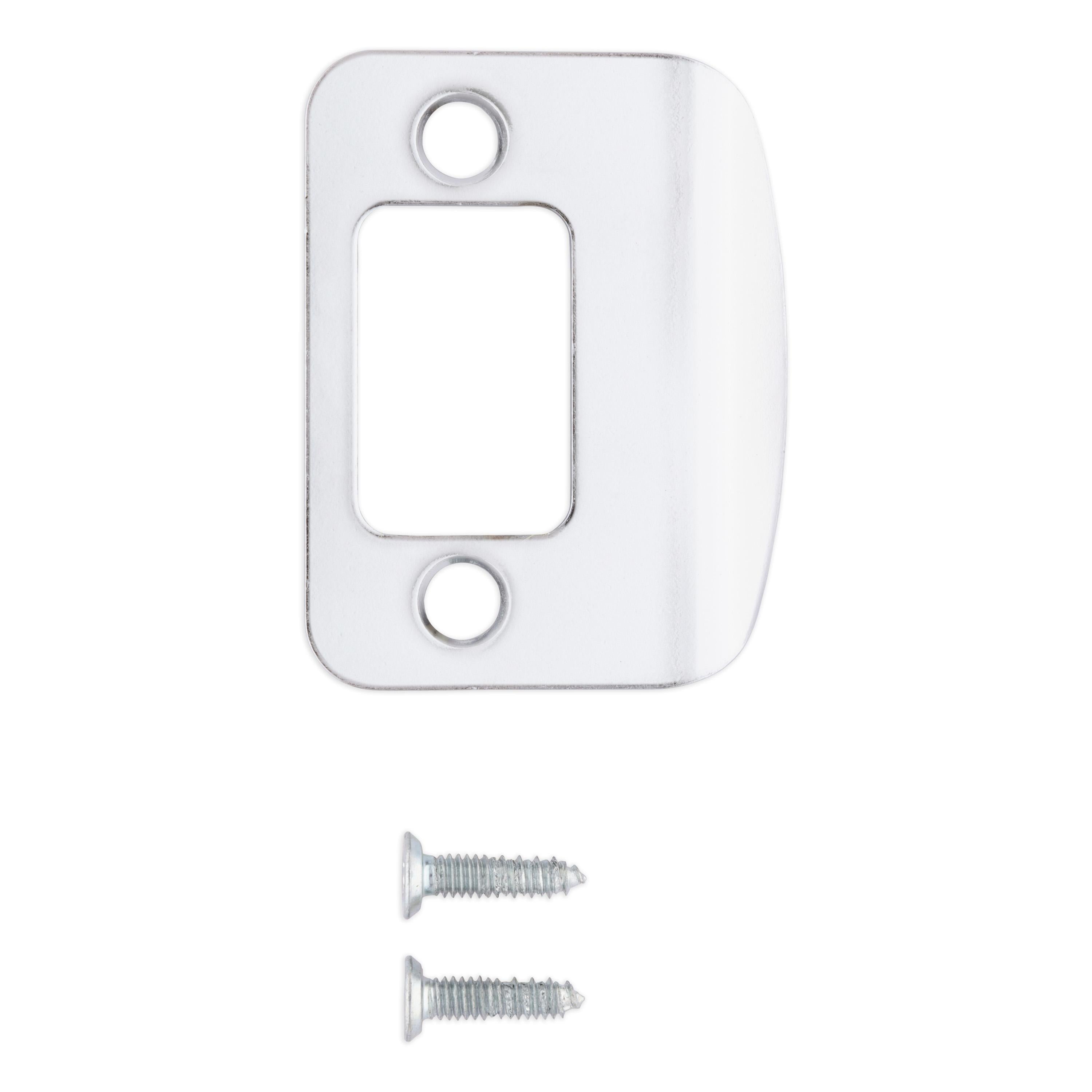 85303-016 RC Full Lip Deadbolt Strike - Polished Chrome