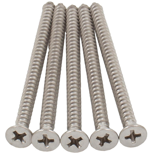 Stone Harbor Hardware Door Hinge Screws, #9 x 2-3/4", 100-Pack, Satin Stainless Steel