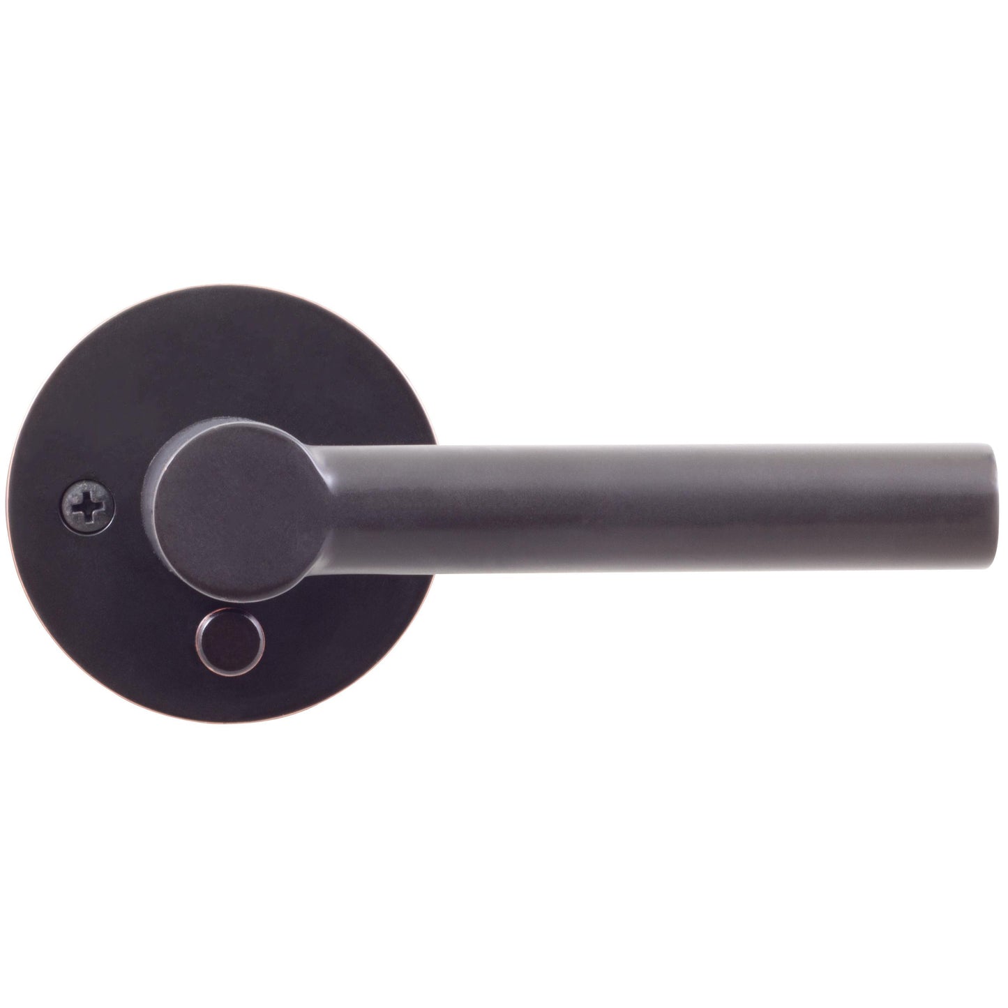 Stone Harbor Hardware Zurich Door Lever with Round Rosette, Privacy (Bed/Bath) Latch, Vintage Bronze
