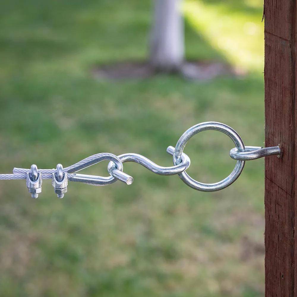 2062BC 5/16" x 3-1/4" Ring with Screw Eye - Zinc Plated