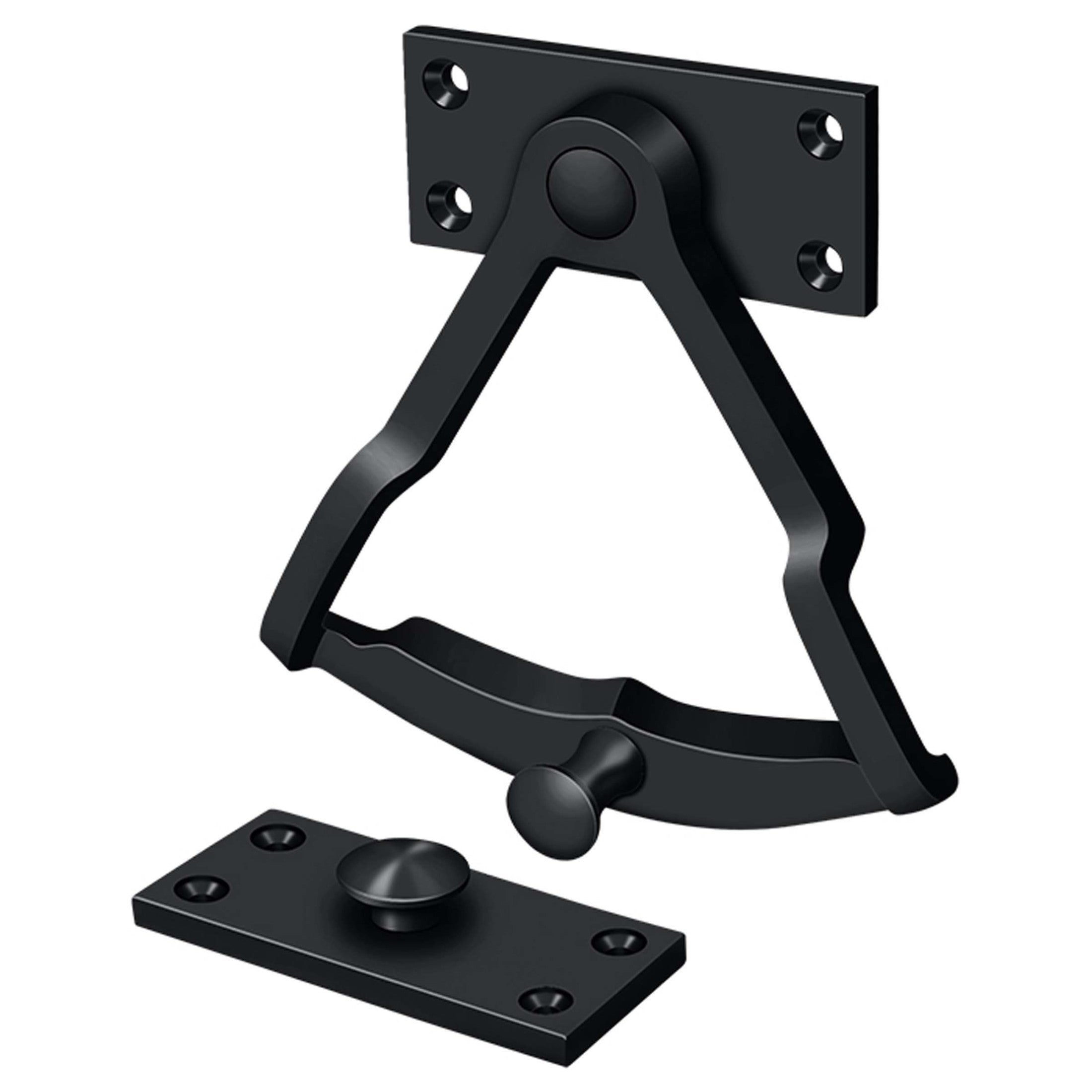 Deltana DDQ56U19 Solid Brass Quadrant Dutch Door Paint Black, 4 3/8" Height