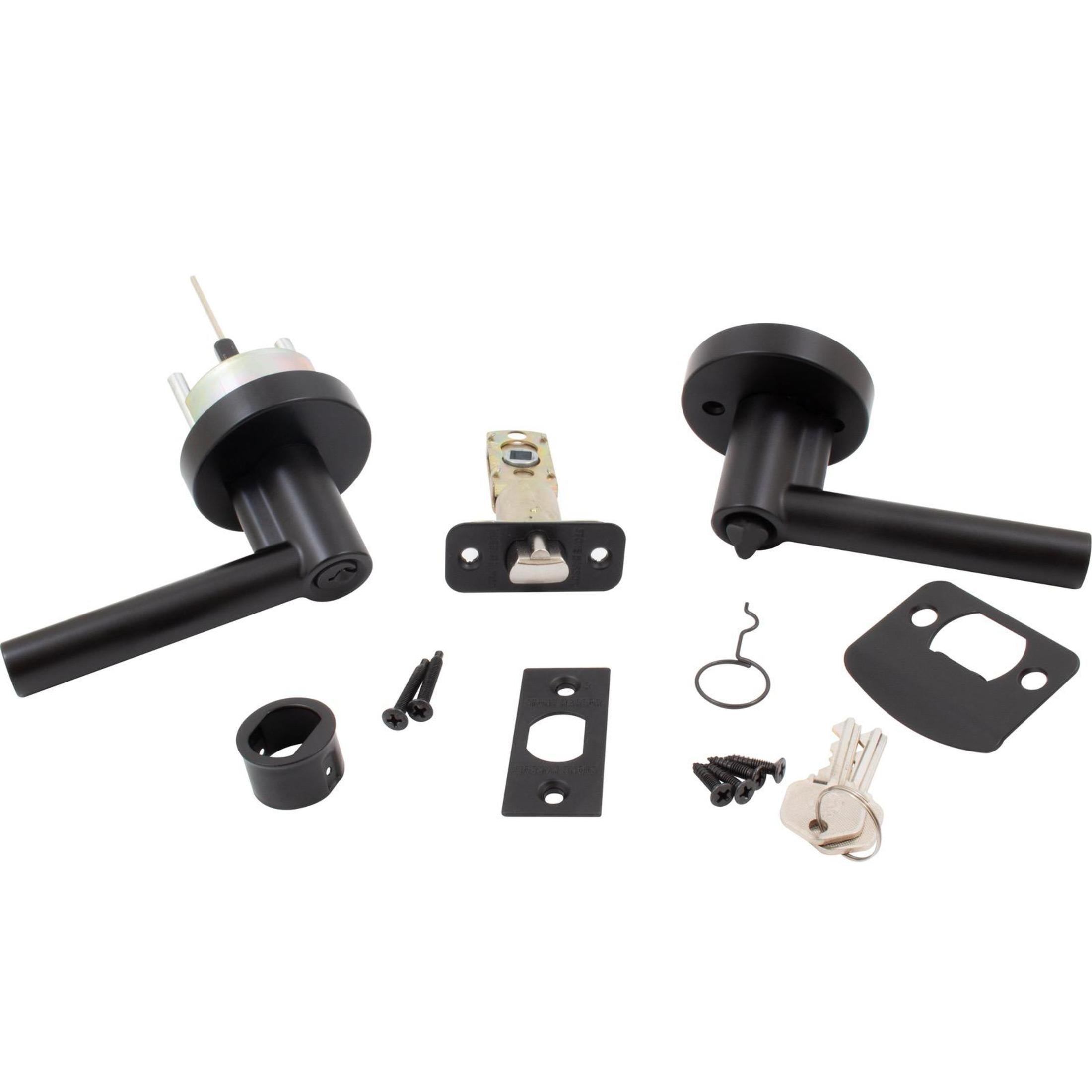 Zurich Door Lever with Round Rosette, Entry Function