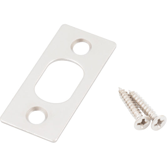 Stone Harbor Hardware Strike Plate for 6" Flush Bolts, Satin Nickel