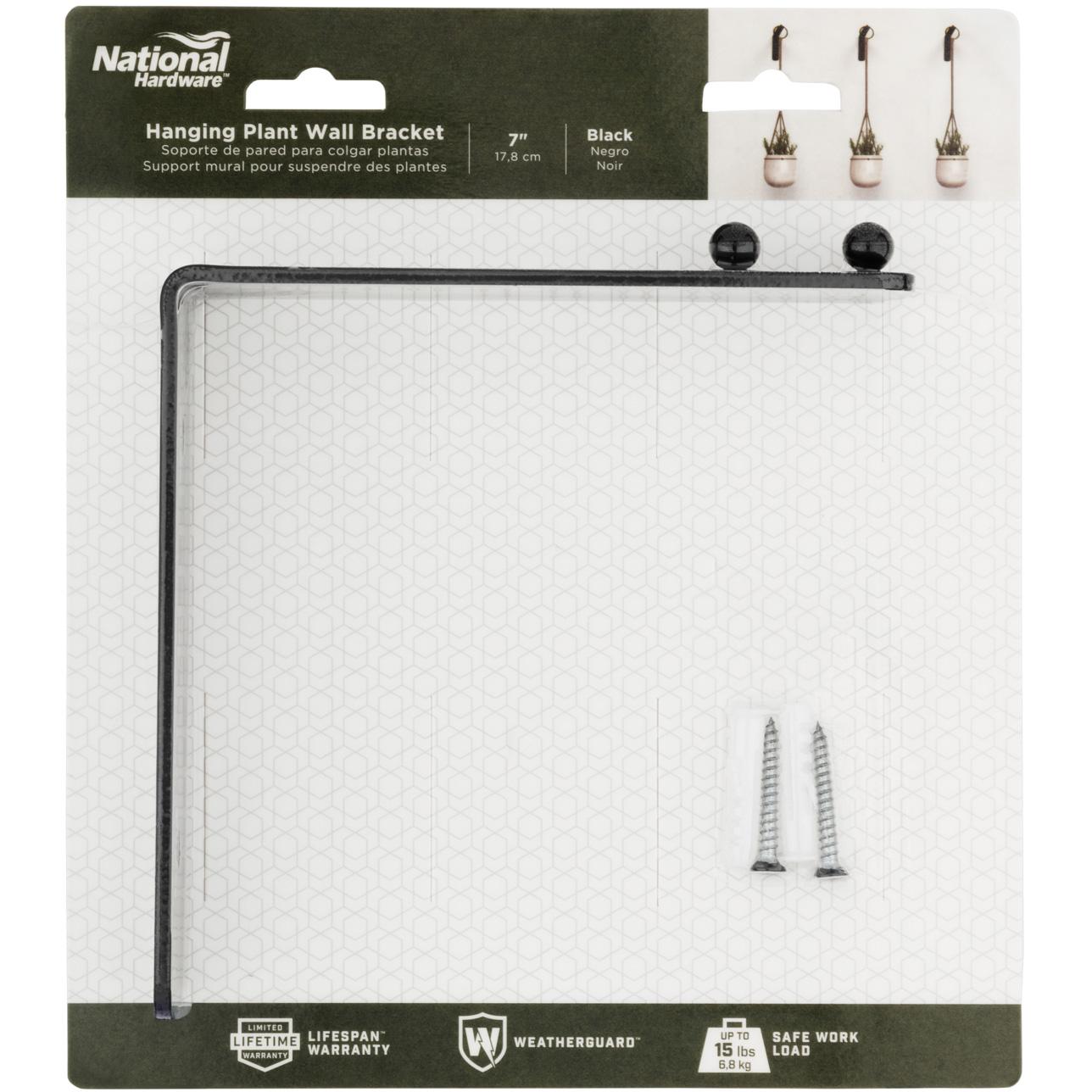 V2644 Hanging Wall Plant Bracket - Black