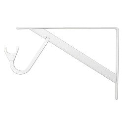 RP-0495-WT Heavy-Duty Shelf and Rod Bracket - White