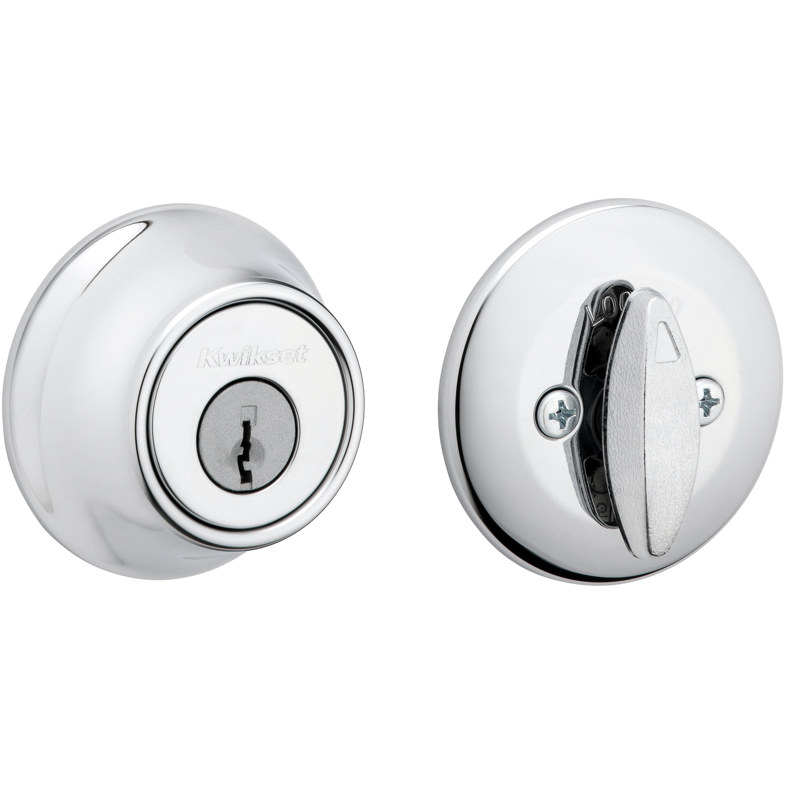 660 26 6AL STRKP K3 1-Cyl Deadbolt - Polished Chrome